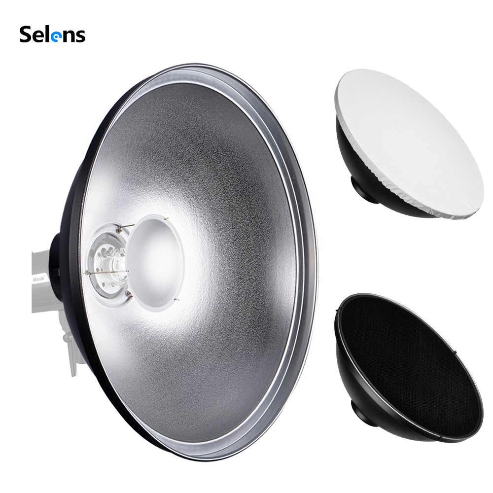 Photography Lighting Beauty Dish - Светоотражатель-софтбокс Selens 30/42/55 см с диффузором