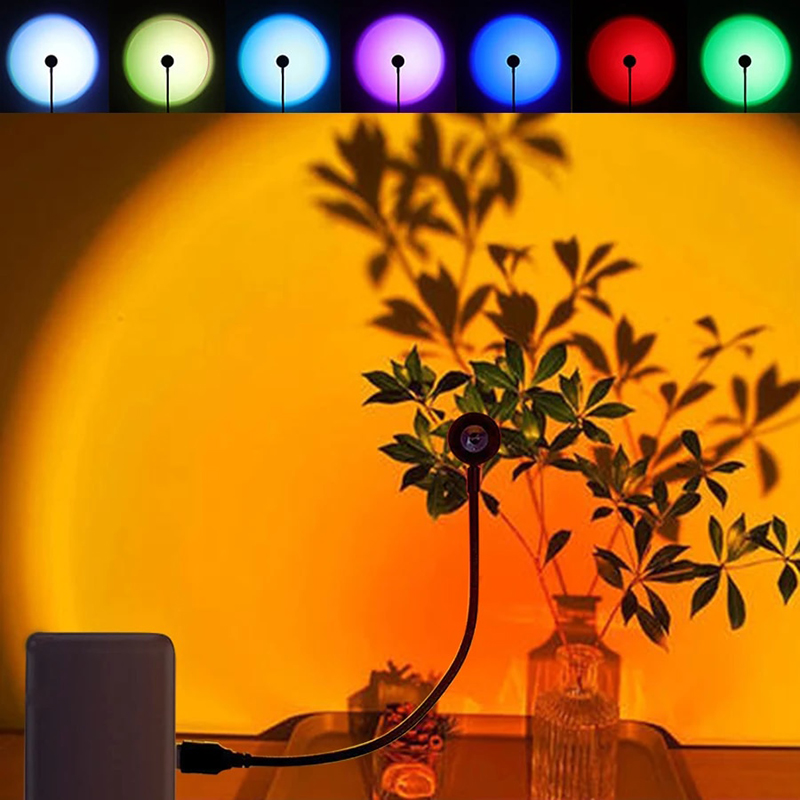 Photography Lighting Mood - Светодиодная USB лампа заката, проектор, домашний