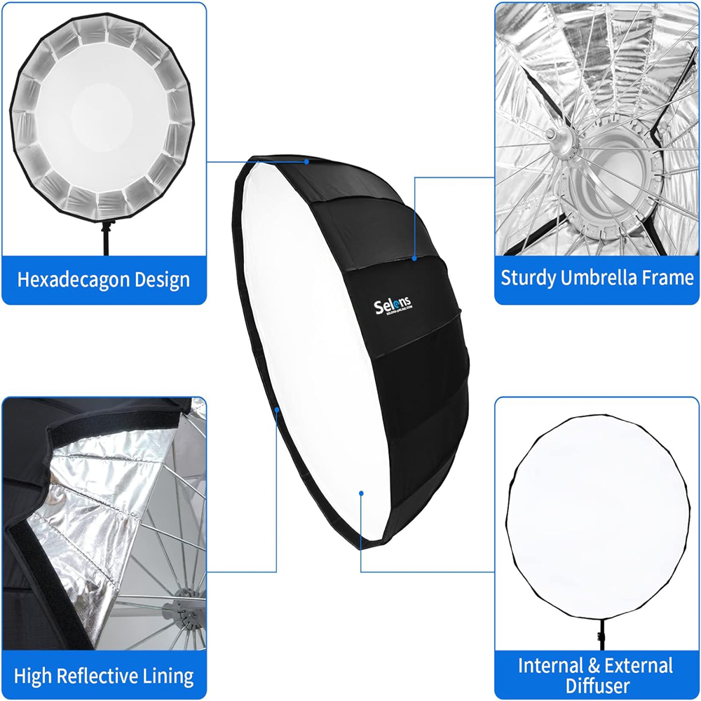 Параболический софтбокс Selens – обзор и цена Photography Lighting Beauty Dish