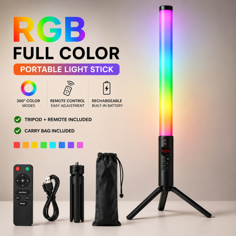 Портативная RGB-видеолампа-пал – обзор и цена Photography Lighting Wand