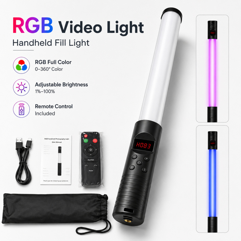 Портативная RGB-видеолампа-пал – обзор и цена Photography Lighting Wand