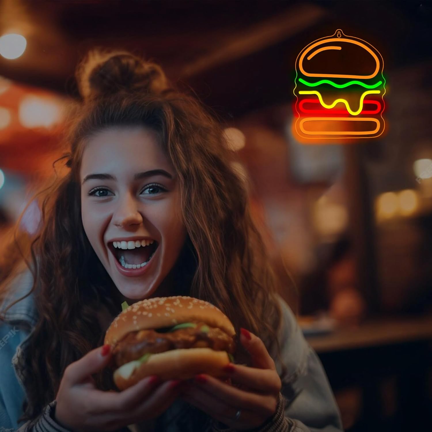 Неоновая вывеска Burger с мног – обзор и цена Photography Lighting For Food