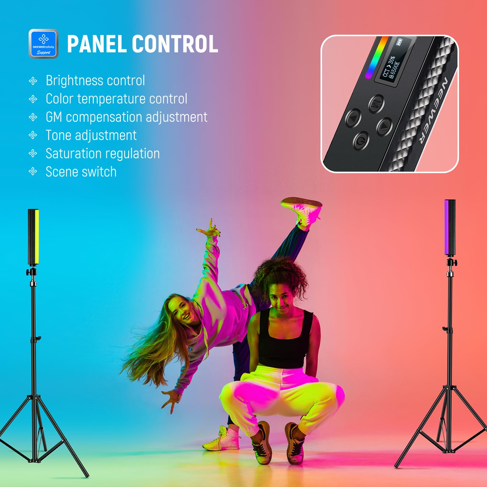 NEEWER RGB Light Wand с управл – обзор и цена Photography Lighting Wand