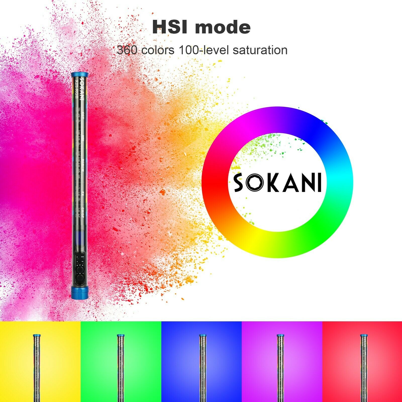 Sokani X25 RGB светодиодный св – обзор и цена Photography Lighting Wand