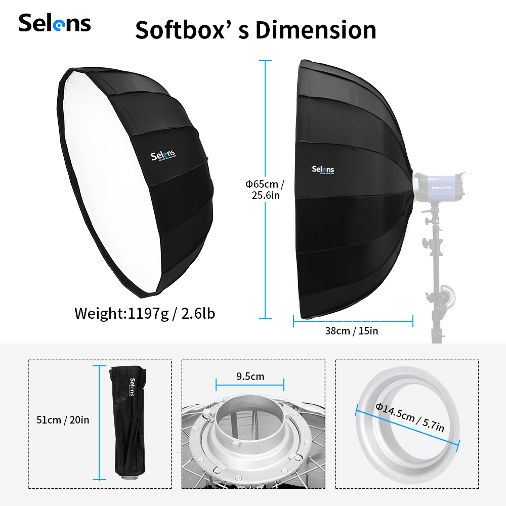 Отражатель рассеивателя Selens – обзор и цена Photography Lighting Beauty Dish