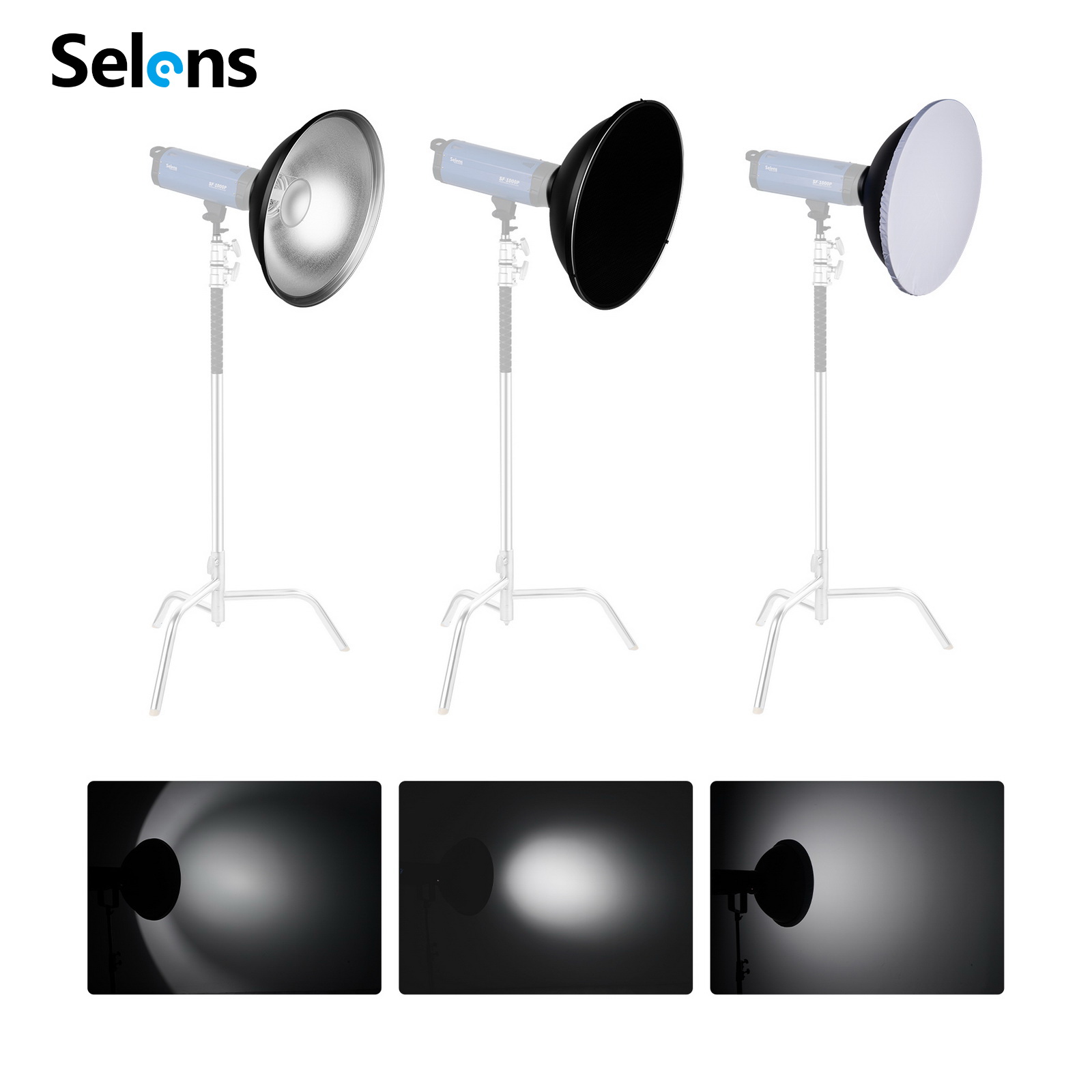 Selens 55 см серебристый/белый – обзор и цена Photography Lighting Beauty Dish